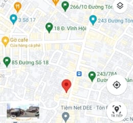 2 mặt tiền hẻm dt 28 m cấp 4 quận 4 giá  2,5 tỷ