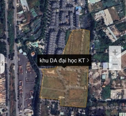 Bán đất 2 mặt tiền (483,2m2) khu dân cư Đại Học Kinh Tế ( cạnh Verosa Khang Điền Liên Phường), P. Phú Hữu, Tp.Thủ Đức;