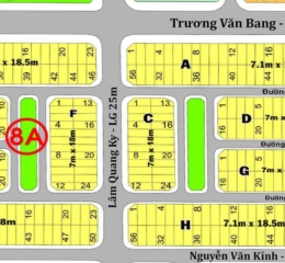 CẦN BÁN NỀN ĐẤT DỰ ÁN PHÚ NHUẬN – PHƯỜNG THẠNH MỸ LỢI, TP. THỦ ĐỨC –Lô H – DT:7×18,5m – 165tr/m2 :