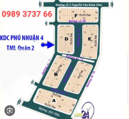 BÁN ĐẤT PHÚ NHUẬN 4 - P.THẠNH MỸ LỢI -GẦN SÔNG SG - Lô F - 190TR/M2