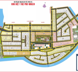 Bán đất biệt thự Mặt tiền sông ( J , 313.5m2 ) khu dân cư Phú Nhuận quận 9;
