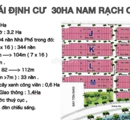 Bán đất 2 mặt tiền (7mx16m,đường B7) khu dân cư Nam Rạch chiếc 30ha - An Phú;