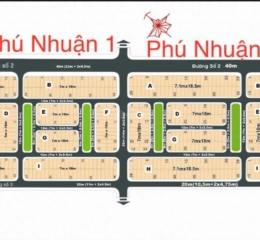 BÁN LÔ ĐẤT DỰ ÁN PHÚ NHUẬN 1 (7X18,5M) HƯỚNG ĐÔNG BẮC - GIÁ 19 TỶ
