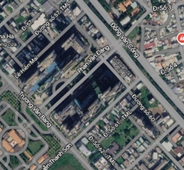 Vị trí lô F hướng Tây Bắc - đường 62 dự án Huy Hoàng TML, dt 100m2 , khu xây tự do cao tầng