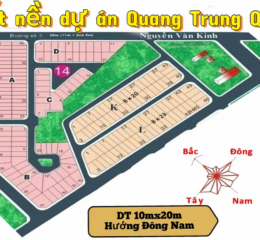 Sở hữu lô đất 200m2 xây biệt thự dự án Quang Trung Thạnh Mỹ Lợi, giá tốt nhất khu (0989373766)