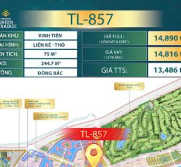 🏡 VINHOMES GREEN PARADISE CẦN GIỜ – LIỀN KỀ THÔ TL-857