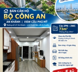 CHỈ 5 TỶ - Bán căn 2PN 73m2 Chung cư Bộ Công An Q2, view đẹp, sổ hồng (0989373766)