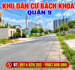 Bán lô đất khu Bách Khoa, phường Phú Hữu , Phước Long B, Quận 9, lô B1-11, dt 7x30,4 ,giá 64tr/m2